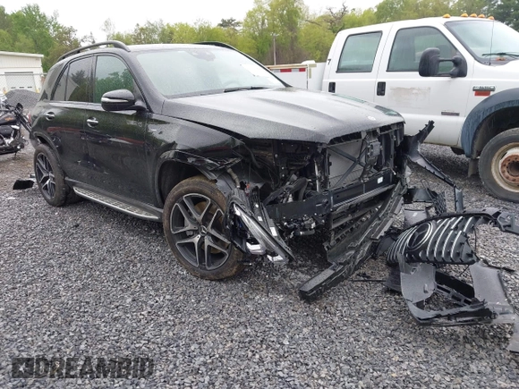 2021 Mercedes-Benz GLE 53 AMG with VIN 4JGFB6BBXMA531465, listed as a IAAI auction lot 42295588 with 46,509 mi miles and . Bid and sale history available at DreamBid. Image 1.