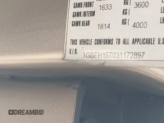 2003 Chevrolet Express Cargo YF7 Upfitter with VIN 1GBFH15T031172897, listed as a IAAI auction lot 40272905 with Not provided miles and . Bid and sale history available at DreamBid. Image 9.