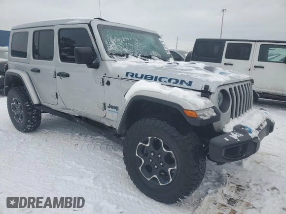 2022 Jeep Wrangler Unlimited Rubicon with VIN 1C4JJXR63NW264609, listed as a Copart auction lot 88148715 with 33,308 mi miles and Salvage title. Bid and sale history available at DreamBid. Image 4.