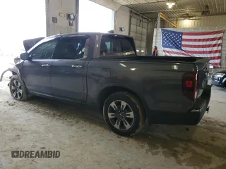 2018 Honda Ridgeline RTL-E z VIN 5FPYK3F77JB007492, wystawiony jako Copart lot #43716475 z przebiegiem Nie podano mil oraz Szkoda całkowita • Salvage title. Historia ofert i sprzedaży dostępna na DreamBid. Obrazek 2.