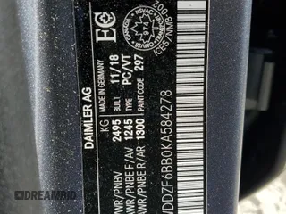 2019 Mercedes-Benz E-Class AMG E 53 with VIN WDDZF6BB0KA584278, listed as a Copart auction lot 54466284 with 54,667 mi miles and Salvage Title. Bid and sale history available at carsss.com. Image 12.