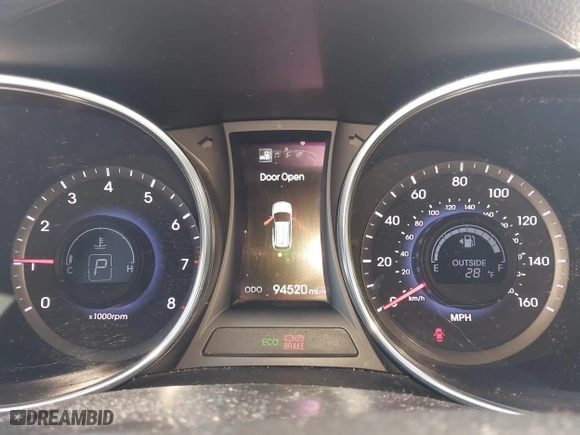 2013 Hyundai Santa Fe 2.0T Sport with VIN 5XYZUDLA9DG081491, listed as a IAAI auction lot 41679285 with 94,520 mi miles. Bid and sale history available at carsss.com. Image 7.
