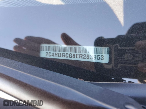 2014 Dodge Grand Caravan SXT with VIN 2C4RDGCG8ER283953, listed as a Copart auction lot 53002295 with Not Provided miles and Salvage Title. Bid and sale history available at DreamBid. Image 15.
