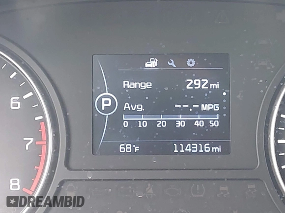 2016 Kia Optima LX with VIN 5XXGT4L32GG047624, listed as a IAAI auction lot 42068219 with 114,316 mi miles. Bid and sale history available at carsss.com. Image 15.