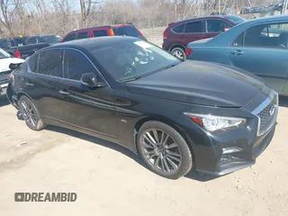 2019 Infiniti Q50 3.0t LUXE with VIN JN1EV7AR6KM591124, listed as a IAAI auction lot 41683686 with 66,529 mi miles. Bid and sale history available at carsss.com. Image 1.