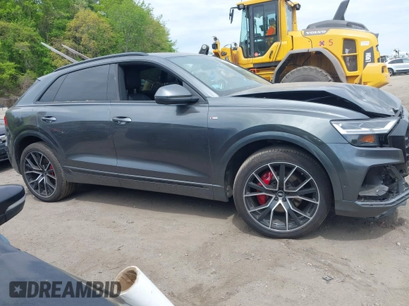 2021 Audi Q8 Premium Plus with VIN WA1EVAF14MD036327, listed as a IAAI auction lot 42237144 with 59,157 mi miles and . Bid and sale history available at DreamBid. Image 13.