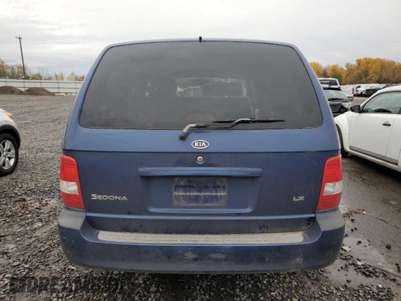 2004 Kia Sedona LX with VIN KNDUP131946505075, listed as a Copart auction lot 81686734 with 108,111 mi miles and Salvage Title. Bid and sale history available at carsss.com. Image 6.