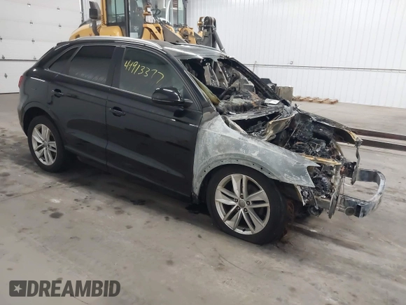 2017 Audi Q3 Premium with VIN WA1ECCFS1HR001764, listed as a IAAI auction lot 41913377 with 1 mi miles. Bid and sale history available at carsss.com. Image 1.