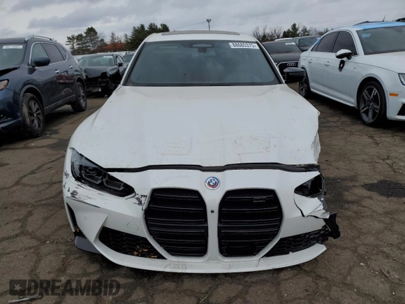 2022 BMW M3 Competition xDrive z VIN WBS43AY08NFM90896, wystawiony jako Copart lot #88685375 z przebiegiem Nie podano mil oraz Szkoda całkowita • Salvage title. Historia ofert i sprzedaży dostępna na DreamBid. Obrazek 5.