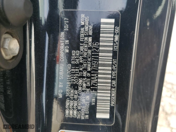 2017 Toyota 86 with VIN JF1ZNAA17H9711276, listed as a Copart auction lot 71294354 with 0 mi miles and Salvage Title. Bid and sale history available at carsss.com. Image 12.