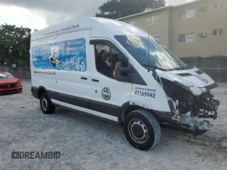 2019 Ford Transit z VIN 1FTYR2XM8KKA27743, wystawiony jako Copart lot #46898445 z przebiegiem 104 945 mil mil oraz Nie do naprawy • Non repairable. Historia ofert i sprzedaży dostępna na DreamBid. Obrazek 1.