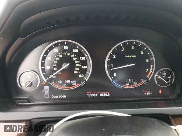 2013 BMW 7 Series 740Li with VIN WBAYE4C52DD136774, listed as a Copart auction lot 44769695 with 199,964 mi miles and Clean title. Bid and sale history available at DreamBid. Image 9.