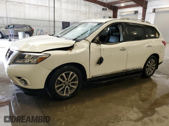 2014 Nissan Pathfinder SL with VIN 5N1AR2MM9EC673308, listed as a Copart auction lot 58122245 with 114,934 mi miles and Salvage title. Bid and sale history available at DreamBid. Image 1.