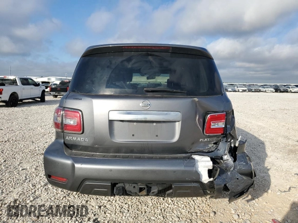 2019 Nissan Armada Platinum with VIN JN8AY2NE1K9759322, listed as a Copart auction lot 71734094 with 59,315 mi miles and Salvage Title. Bid and sale history available at carsss.com. Image 6.