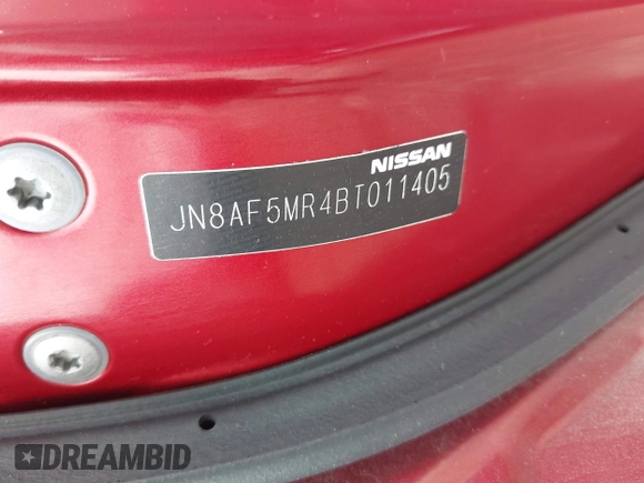 2011 Nissan Juke SL with VIN JN8AF5MR4BT011405, listed as a IAAI auction lot 41989679 with 133,664 mi miles. Bid and sale history available at carsss.com. Image 9.