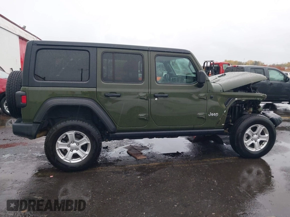 2021 Jeep Wrangler Unlimited Willys with VIN 1C4HJXDN5MW592125, listed as a IAAI auction lot 40821100 with 82,109 mi miles and . Bid and sale history available at DreamBid. Image 13.