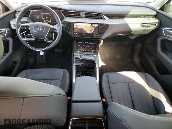 2021 Audi e-tron Premium with VIN WA1AAAGE4MB023438, listed as a Copart auction lot 72274743 with 34,502 mi miles. Bid and sale history available at carsss.com. Image 8.