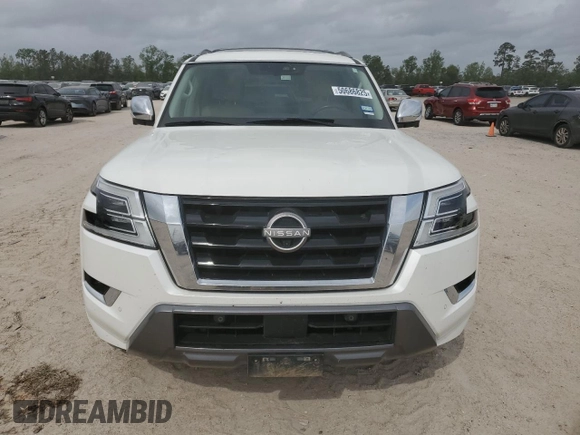 2021 Nissan Armada Platinum with VIN JN8AY2DBXM9791048, listed as a Copart auction lot 50686825 with 129,657 mi miles and Clean title. Bid and sale history available at DreamBid. Image 5.