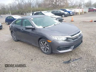2018 Honda Civic Sedan EX with VIN 19XFC2F74JE027552, listed as a IAAI auction lot 41951053 with 107,319 mi miles. Bid and sale history available at carsss.com. Image 1.