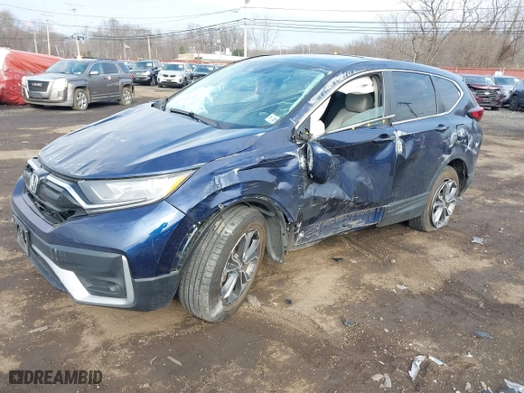 2022 Honda CR-V EX-L with VIN 5J6RW2H82NA011590, listed as a IAAI auction lot 41283171 with 1 mi miles. Bid and sale history available at carsss.com. Image 2.