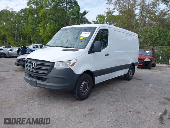 2024 Mercedes-Benz Sprinter Cargo with VIN W1Y4KBHY4RT175862, listed as a IAAI auction lot 41347055 with 21,566 mi miles and . Bid and sale history available at carsss.com. Image 17.