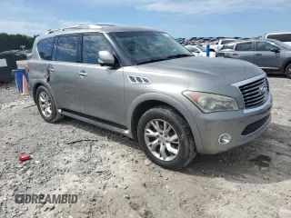 2013 Infiniti QX56 with VIN JN8AZ2NF3D9550303, listed as a Copart auction lot 57771745 with 137,866 mi miles and Salvage title. Bid and sale history available at DreamBid. Image 4.
