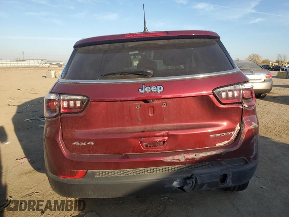 2022 Jeep Compass Sport with VIN 3C4NJDAB7NT221115, listed as a Copart auction lot 76898554 with 16,776 mi miles and Salvage title. Bid and sale history available at DreamBid. Image 6.