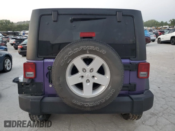 2018 Jeep Wrangler JK Unlimited Sport S with VIN 1C4BJWDG2JL837817, listed as a Copart auction lot 71153094 with 74,396 mi miles and Salvage Title. Bid and sale history available at carsss.com. Image 6.