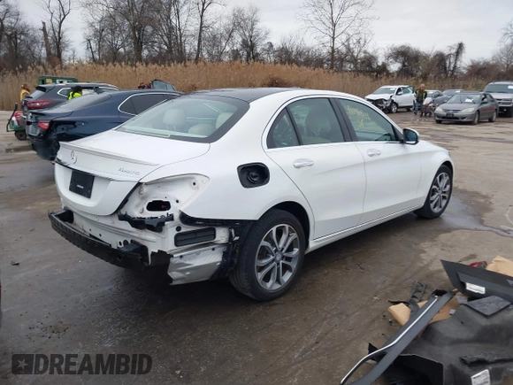 2017 Mercedes-Benz C 300 with VIN 55SWF4KB0HU210298, listed as a IAAI auction lot 41096804 with 95,790 mi miles and . Bid and sale history available at carsss.com. Image 4.