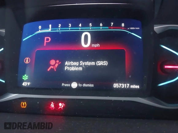 2019 Honda Passport EX-L with VIN 5FNYF8H5XKB008904, listed as a IAAI auction lot 41440706 with 57,317 mi miles and . Bid and sale history available at DreamBid. Image 15.