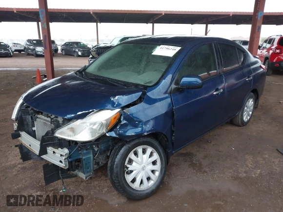 2014 Nissan Versa SV with VIN 3N1CN7AP6EL843863, listed as a IAAI auction lot 41796248 with 112,361 mi miles. Bid and sale history available at carsss.com. Image 2.