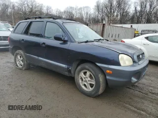 2004 Hyundai Santa Fe GLS with VIN KM8SC13E74U842843, listed as a Copart auction lot 84851334 with 0 mi miles and Salvage Title. Bid and sale history available at carsss.com. Image 4.