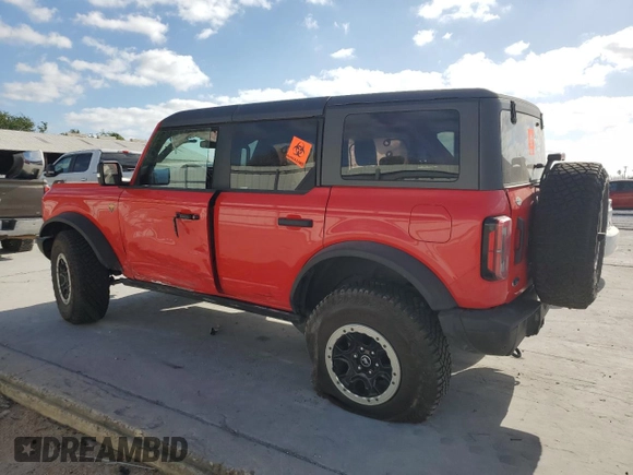 2023 Ford Bronco z VIN 1FMEE5DP6PLC01420, wystawiony jako Copart lot #52883195 z przebiegiem 11 620 mil mil oraz Szkoda całkowita • Salvage title. Historia ofert i sprzedaży dostępna na DreamBid. Obrazek 2.