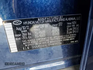 2023 Hyundai Santa Fe Calligraphy with VIN 5NMS54AL1PH499234, listed as a Copart auction lot 47144245 with 13,582 mi miles and Salvage Title. Bid and sale history available at carsss.com. Image 14.