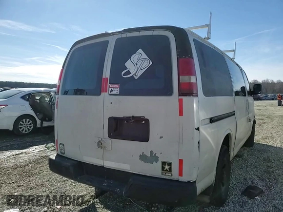 2010 Chevrolet Express Cargo Van with VIN 1GCUGADX1A1106446, listed as a Copart auction lot 88542695 with 184,062 mi miles and Salvage Title. Bid and sale history available at carsss.com. Image 12.