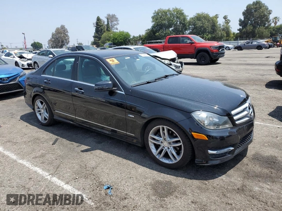 2012 Mercedes-Benz C 250 Sport with VIN WDDGF4HB7CA601162, listed as a Copart auction lot 60329225 with 122,189 mi miles and Salvage title. Bid and sale history available at DreamBid. Image 4.