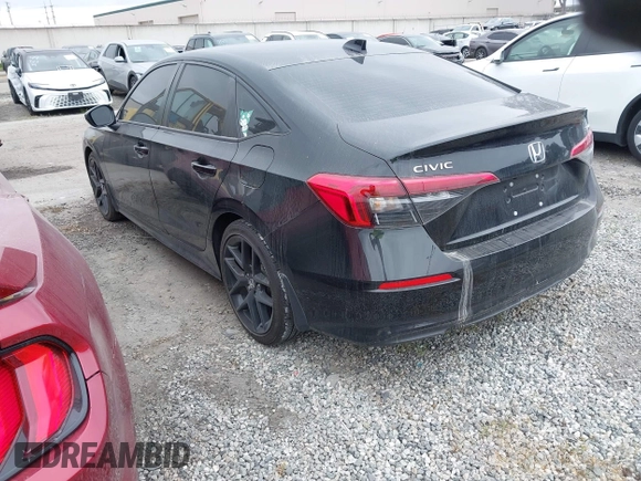 2023 Honda Civic Sedan Sport with VIN 2HGFE2F54PH513480, listed as a IAAI auction lot 41670655 with 20,631 mi miles. Bid and sale history available at carsss.com. Image 3.