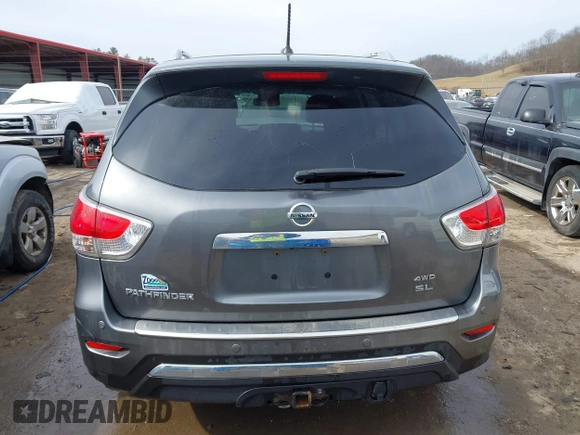 2015 Nissan Pathfinder SL with VIN 5N1AR2MM3FC654531, listed as a IAAI auction lot 41715163 with 160,808 mi miles and . Bid and sale history available at DreamBid. Image 17.