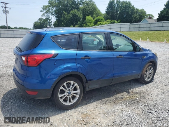 2019 Ford Escape S with VIN 1FMCU0F72KUA74615, listed as a Copart auction lot 57873505 with 110,606 mi miles and Salvage title. Bid and sale history available at DreamBid. Image 3.