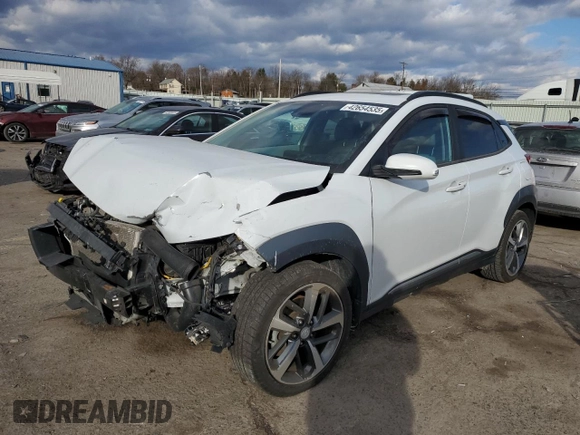 2019 Hyundai Kona Ultimate with VIN KM8K5CA56KU261565, listed as a Copart auction lot 42654535 with 83,670 mi miles and Salvage Title. Bid and sale history available at carsss.com. Image 1.