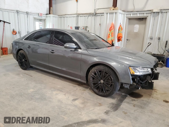 2017 Audi A8 with VIN WAU44AFDXHN009967, listed as a Copart auction lot 60536285 with 103,759 mi miles and Clean title. Bid and sale history available at DreamBid. Image 4.