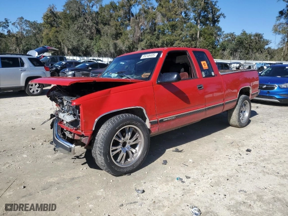 1998 GMC Sierra Classic 1500 with VIN 1GTEK19R5WR501302, listed as a Copart auction lot 89248405 with 169145 miles and Salvage Title. Bid and sale history available at carsss.com. Image 1.