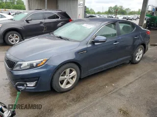 2015 Kia Optima LX z VIN KNAGM4A75F5571756, wystawiony jako Copart lot #57592195 z przebiegiem 170 229 mil mil oraz Czysty tytuł • Clean title. Historia ofert i sprzedaży dostępna na DreamBid. Obrazek 1.