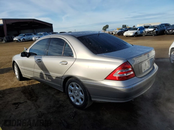 2005 Mercedes-Benz C 240 with VIN WDBRF61J45A741882, listed as a Copart auction lot 87228244 with 94,595 mi miles and Salvage Title. Bid and sale history available at DreamBid. Image 2.