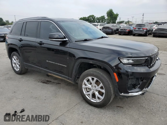2022 Jeep Grand Cherokee Limited with VIN 1C4RJGBG7N8608386, listed as a Copart auction lot 63645265 with 20,450 mi miles and Salvage title. Bid and sale history available at DreamBid. Image 4.