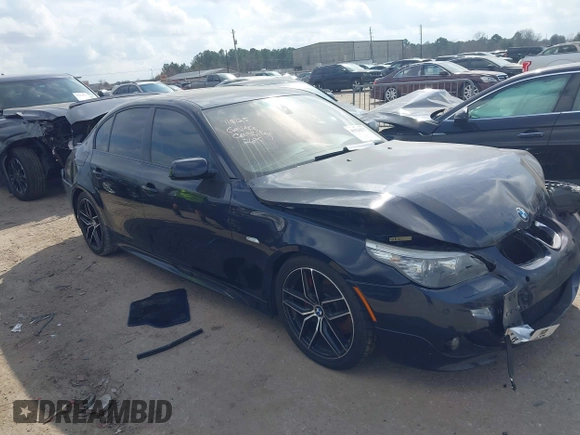 2008 BMW 5 Series 550i with VIN WBANW535X8CT52695, listed as a IAAI auction lot 41524377 with 159,971 mi miles. Bid and sale history available at carsss.com. Image 1.