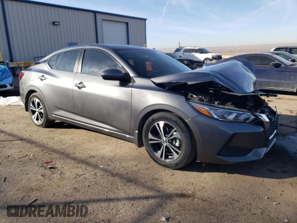 2023 Nissan Sentra SV with VIN 3N1AB8CV0PY316831, listed as a Copart auction lot 85554744 with 22,632 mi miles and Salvage Title. Bid and sale history available at carsss.com. Image 4.