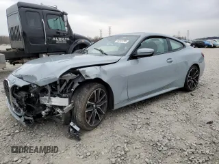 2022 BMW 4 Series 430i with VIN WBA53AP04NCJ82894, listed as a Copart auction lot 45541295 with 8,811 mi miles and Salvage Title. Bid and sale history available at carsss.com. Image 1.