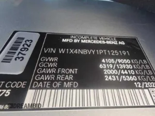 2023 Mercedes-Benz Sprinter with VIN W1X4NBVY1PT125191, listed as a Copart auction lot 79344644 with 11 mi miles and Clean Title. Bid and sale history available at DreamBid. Image 10.