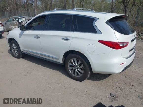 2013 Infiniti JX35 with VIN 5N1AL0MM7DC345759, listed as a IAAI auction lot 42154786 with 148,096 mi miles. Bid and sale history available at carsss.com. Image 3.